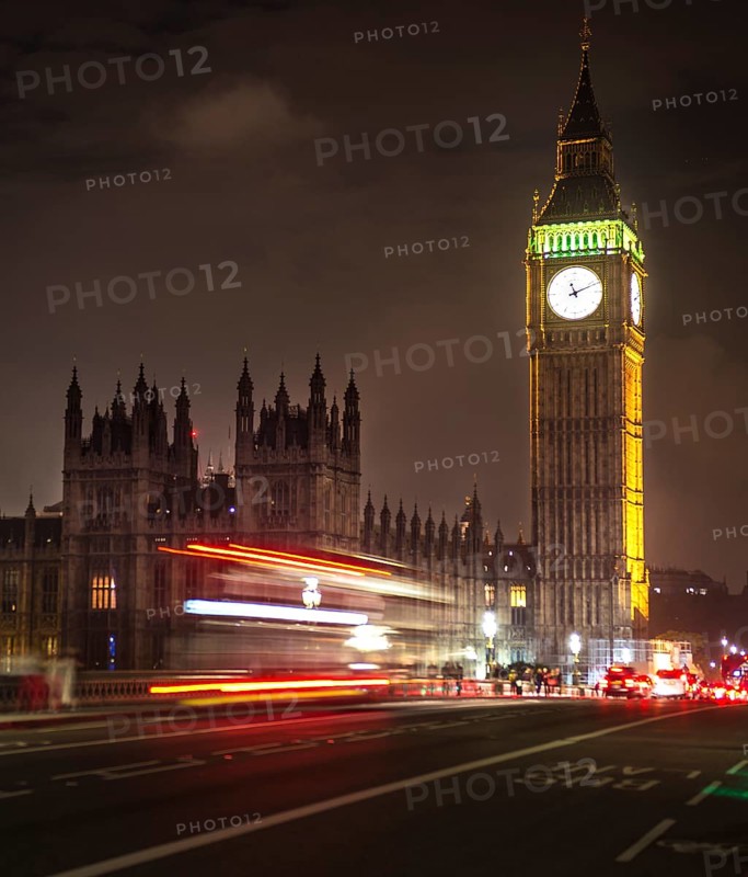Palace of Westminster with Big Ben at night