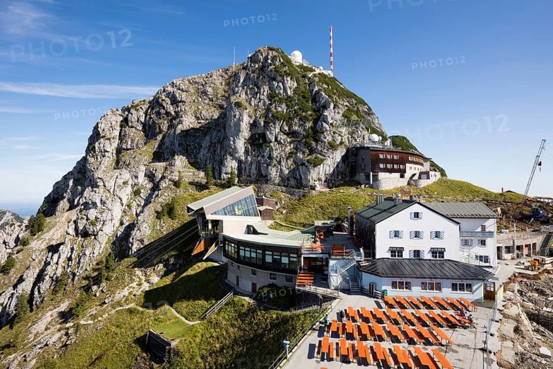 Wendelstein summit with transmission tower and observatory
