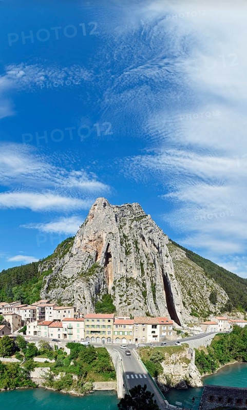 Limestone cliffs on the Durance River
