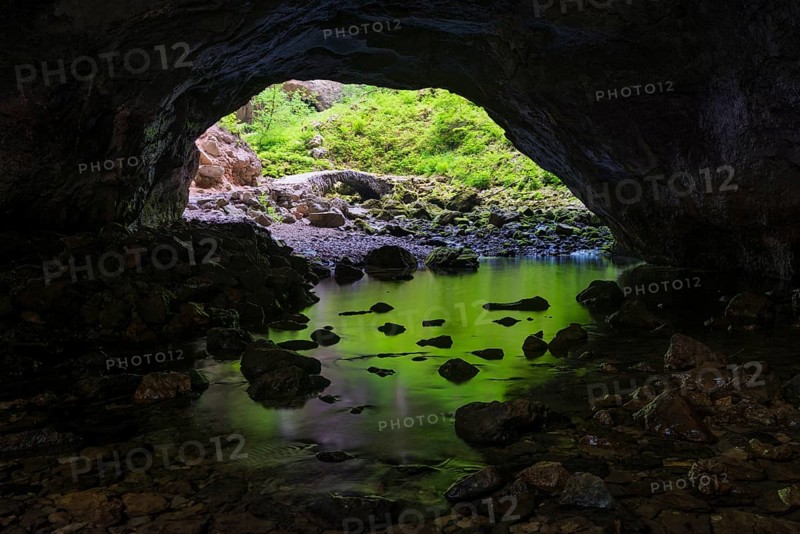 Rock bridge in the Zelske Jama cave