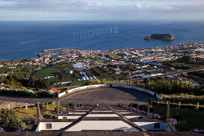 View from Ermida de Nossa Senhora da Paz to Vila Franca do Campo