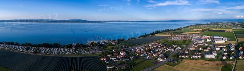 Panorama of Altnau on Lake Constance