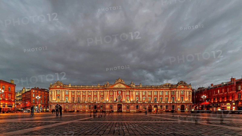City Hall with a cloudy sky, Toulouse