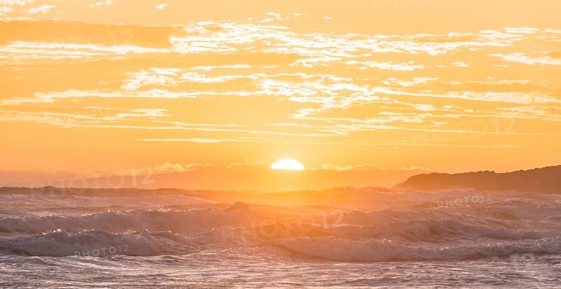Sunset over the sea