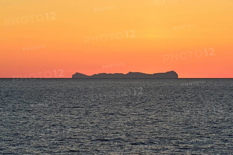 Vestfjord and Lofoten Island in the sunset after sunset