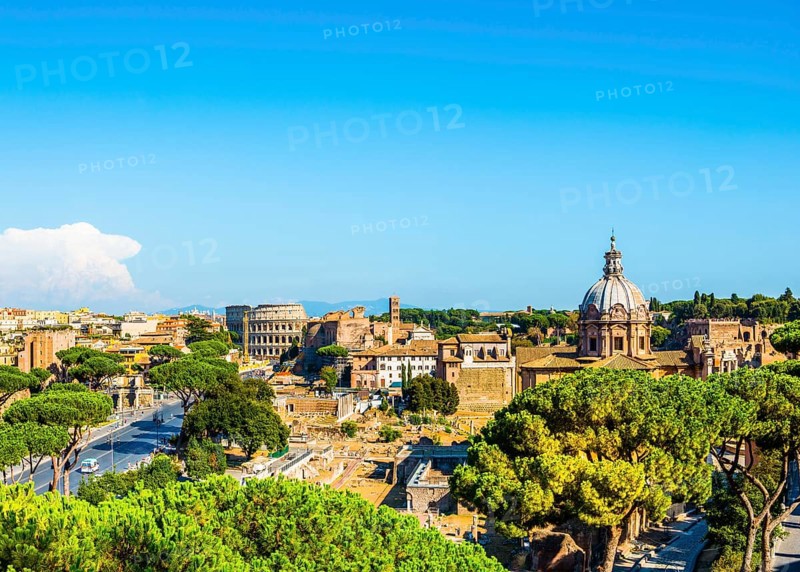 Cityscape of Rome Via dei Fori Imperiali