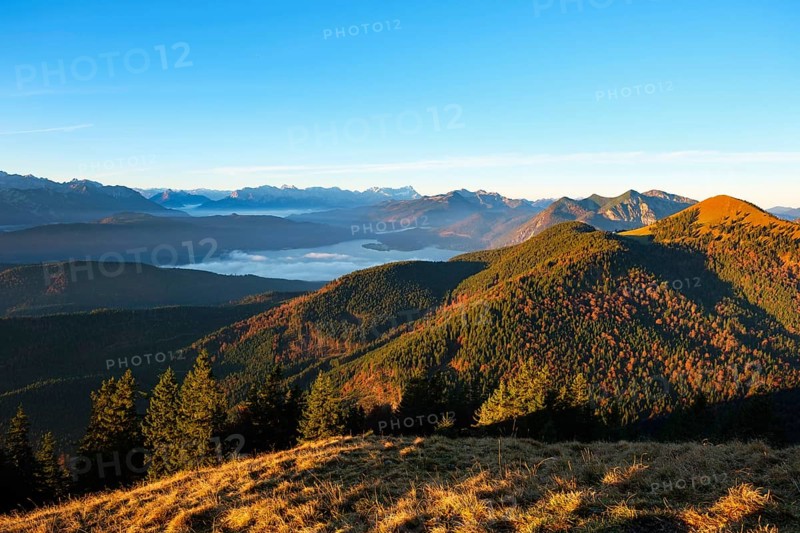 Walchensee and Jochberg in the morning light