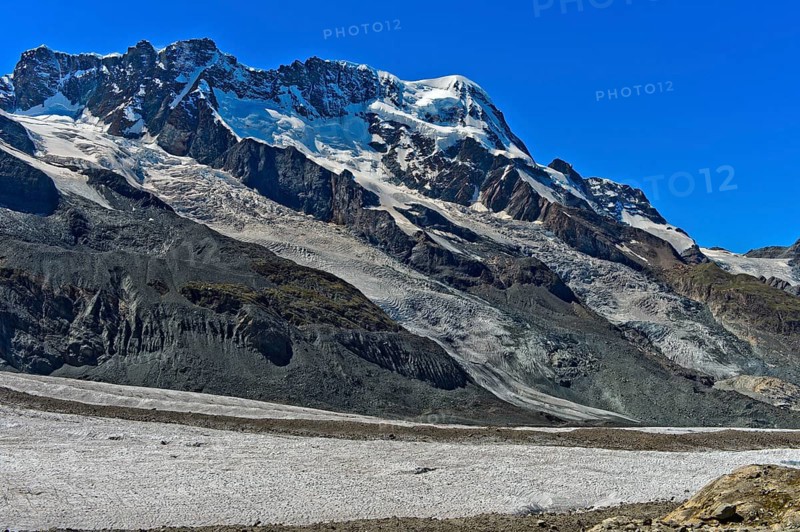 Breithorn and Breithorn Glacier and Schwarz Glacier