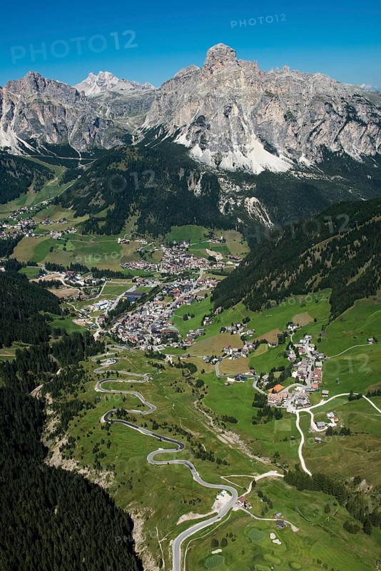 Mountain village Corvara in the Val Badia