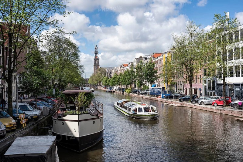 The Prinsengracht with the Westerkerk