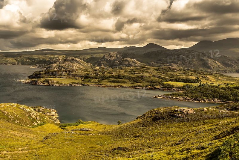 Typical coastal landscape on the Gaelic peninsula Applecross