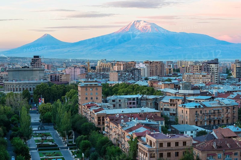 Mount Ararat and Yerevan