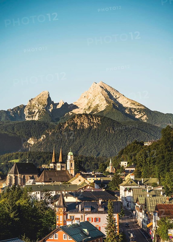 Village view with parish church St. Andreas and collegiate church St. Peter
