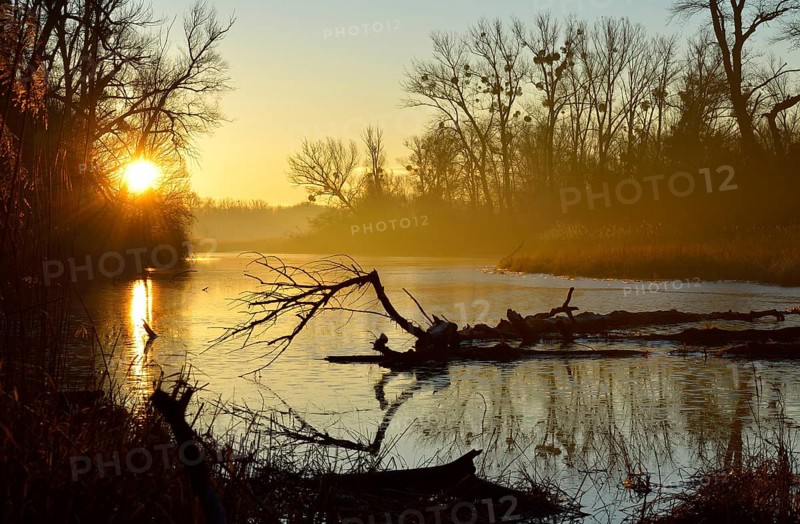 Break of dawn the river at sunrise
