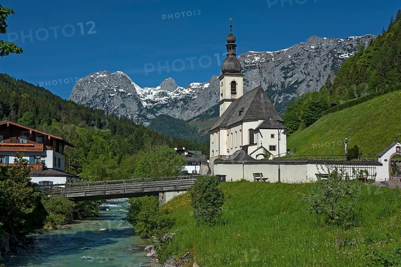 Parish church St. Sebastian with Ramsauer Ache