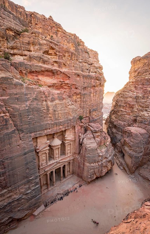 View from above into the gorge Siq