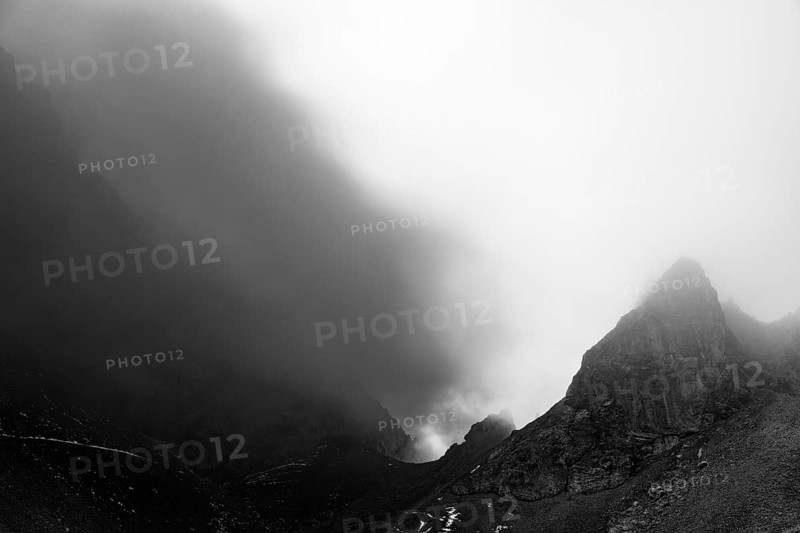 Rock tooth with fog