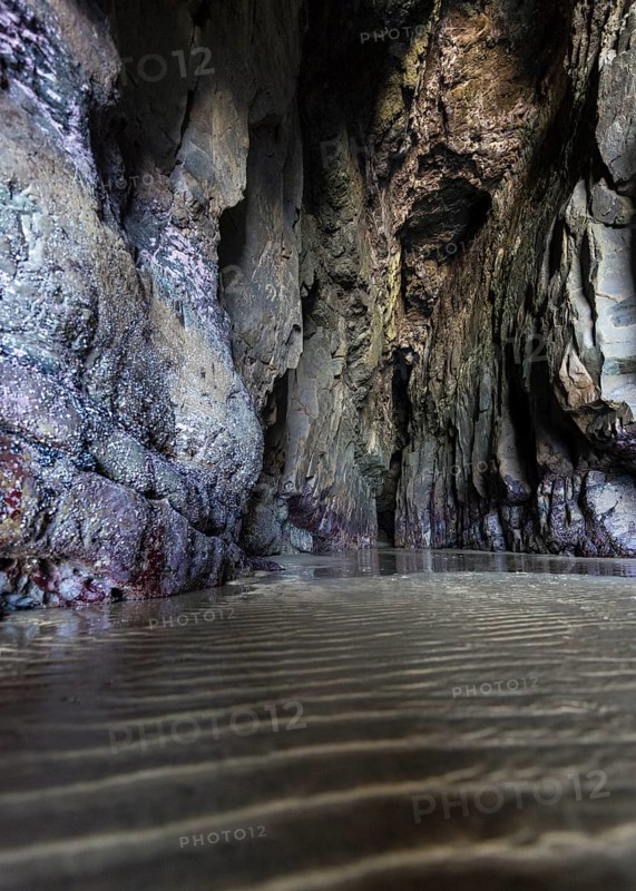 Caves eroded by the sea