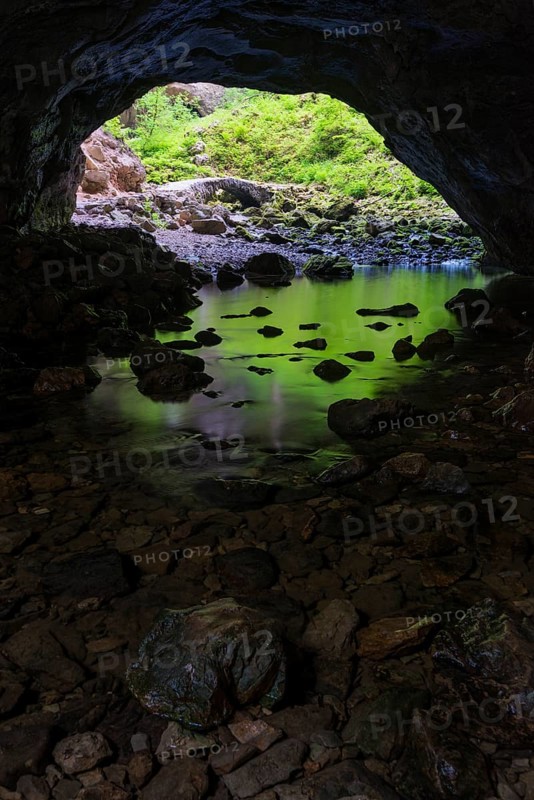 Rock bridge in the Zelske Jama cave