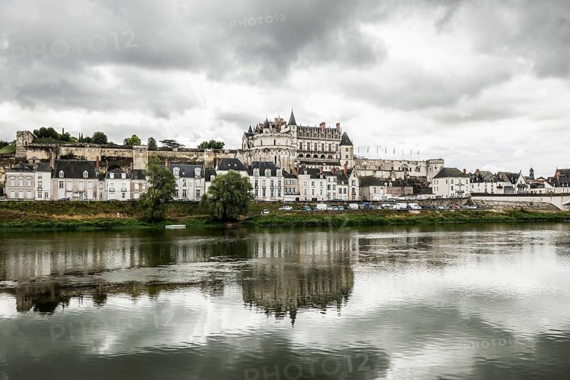 Old town with castle and Loire