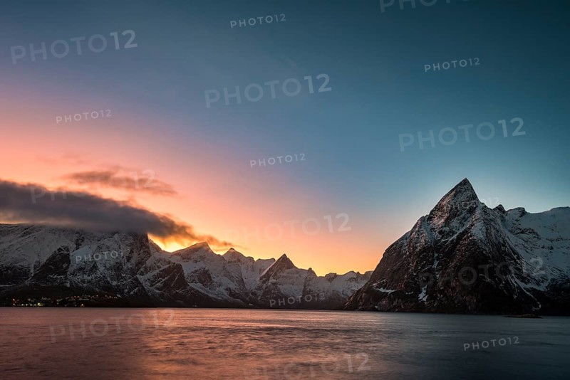 Morning atmosphere in Reine Fjord