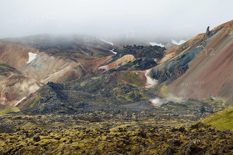 Burnisteinsalda and lava field Laugahraun