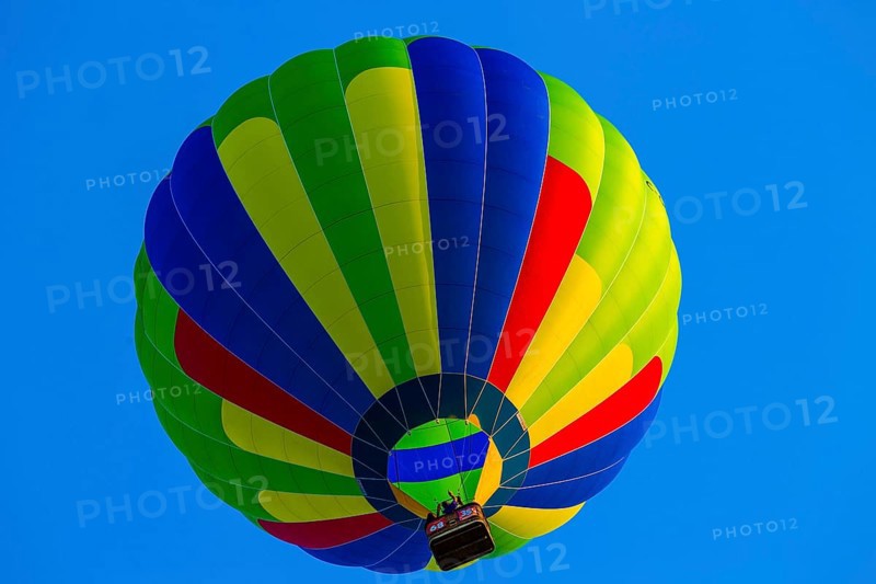Hot air balloon in front of blue sky