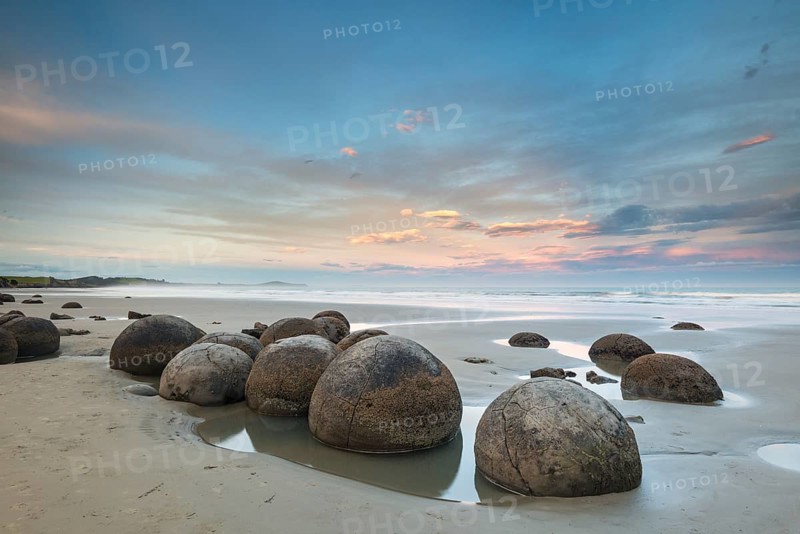 Moeraki Boulders on the beach