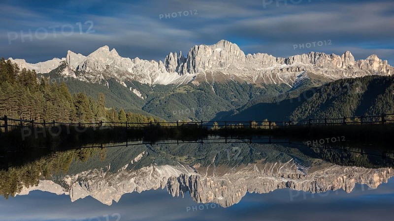 Mountain panorama reflected in a lake