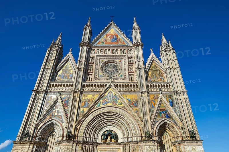 Gothic facade of Orvieto Cathedral