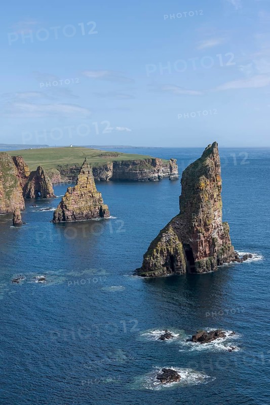 Rugged coastline Duncansby Stacks near John o' Groats