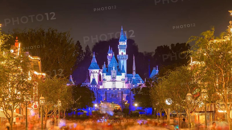 Sleeping Beauty Castle by night