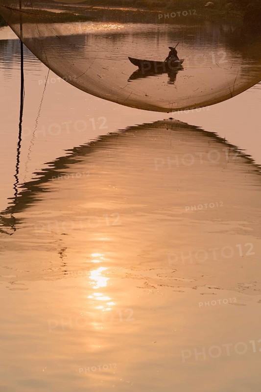 Fishing net and boatman