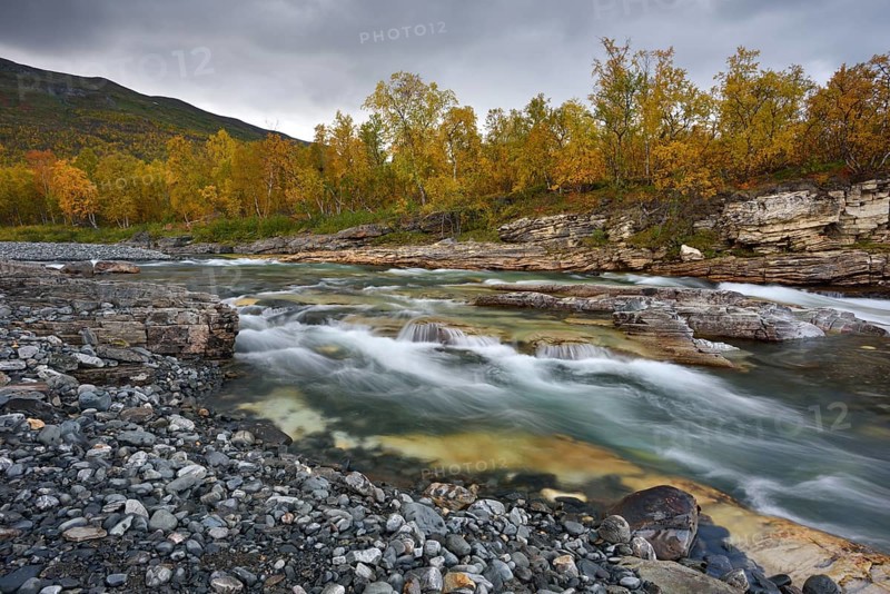 River Abiskojakka River flows through Abisko Canyon