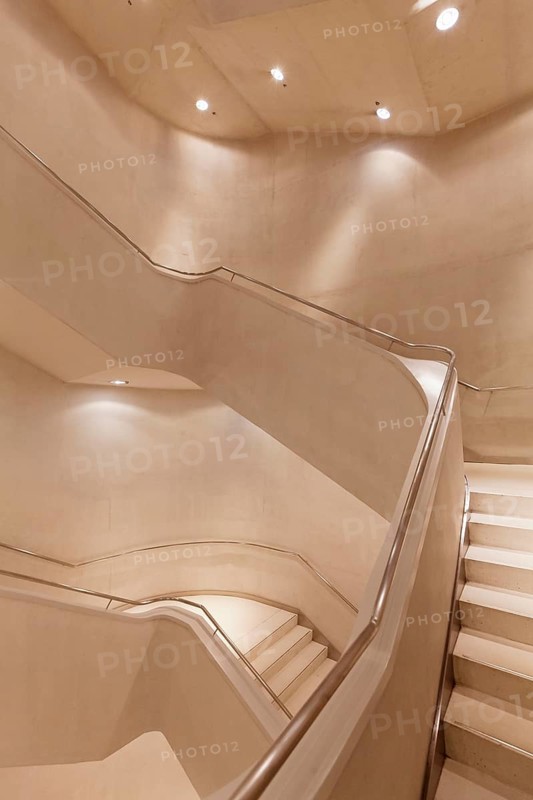 Staircase in the art museum CaixaForum