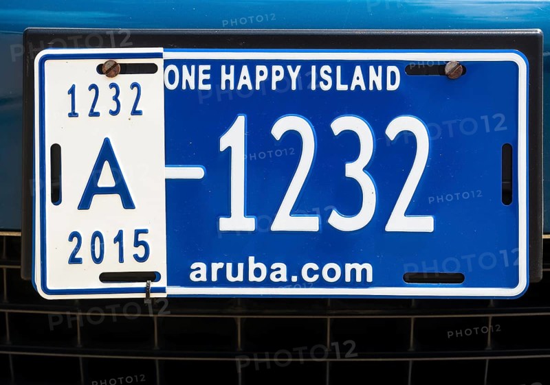 Arubal icense plate