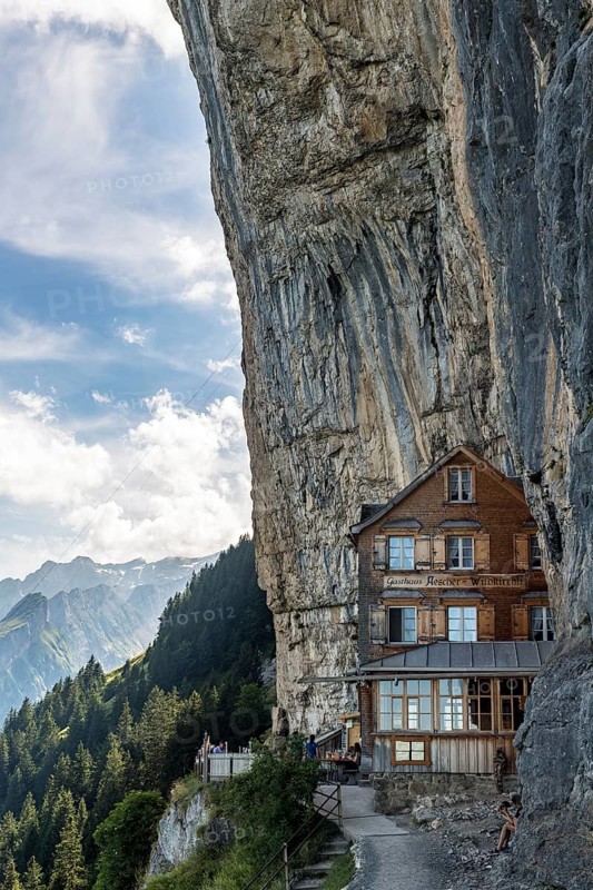 Aescher guesthouse near Wildkirchli below the Ebenalp