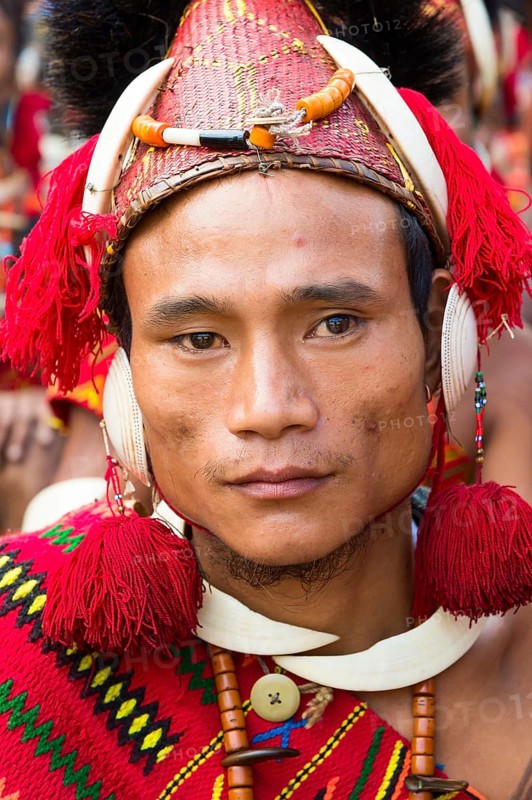 Naga tribal man in traditional outfit