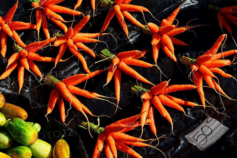 Carrots on the market