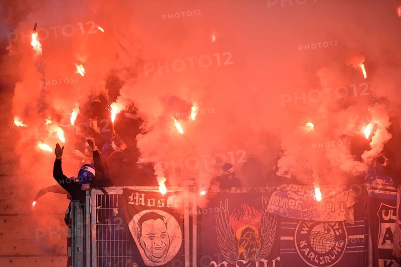 Radical fans at soccer match
