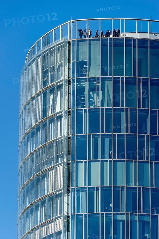 People on viewing platform