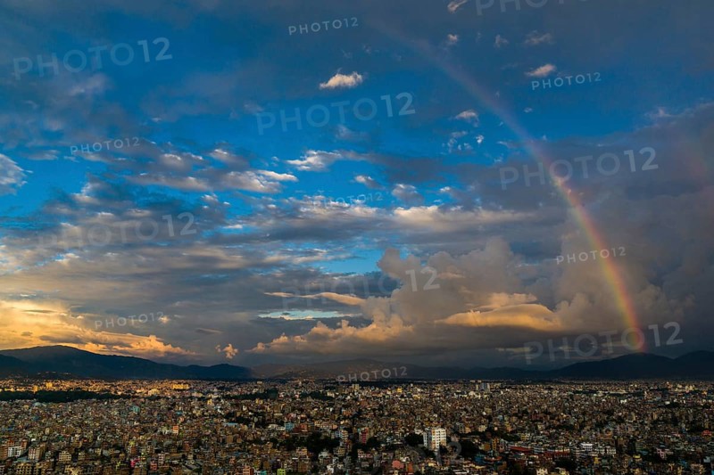 Aerial view from Swayambhunath Temple