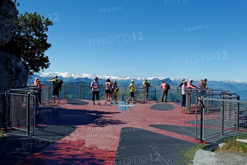 Viewing platform in Triassic Park on Steinplatte mountain