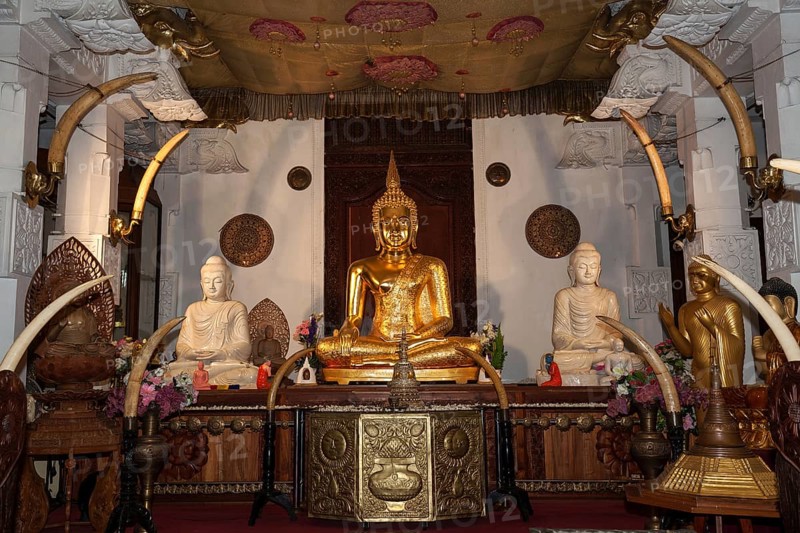 Buddha statues in Sri Dalada Maligawa or Temple of the Sacred Tooth Relic