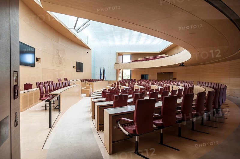 Empty plenary hall