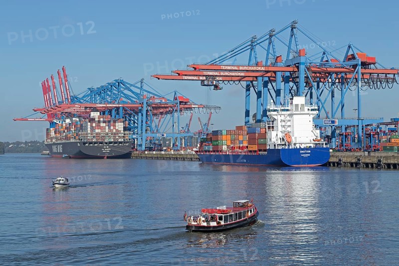 Cargo ships in port