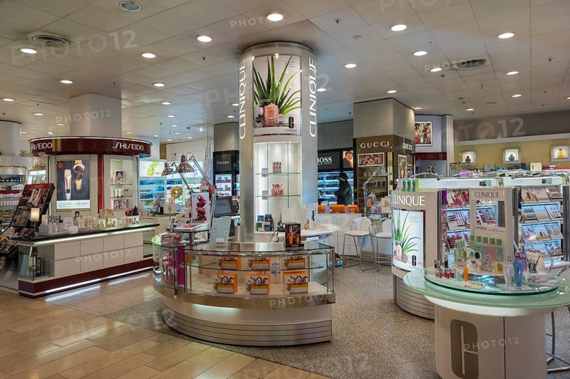 Cosmetics department in a department store