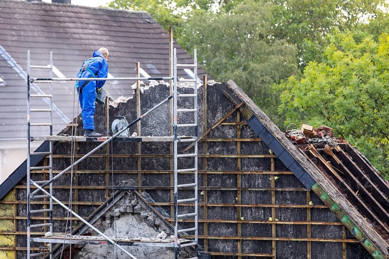 Demolition of an older residential building