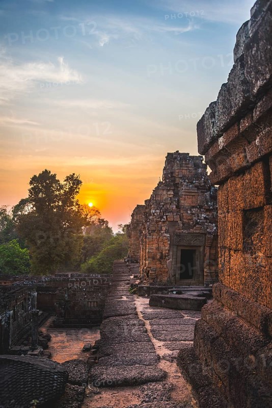 Temple ruins at Sunset