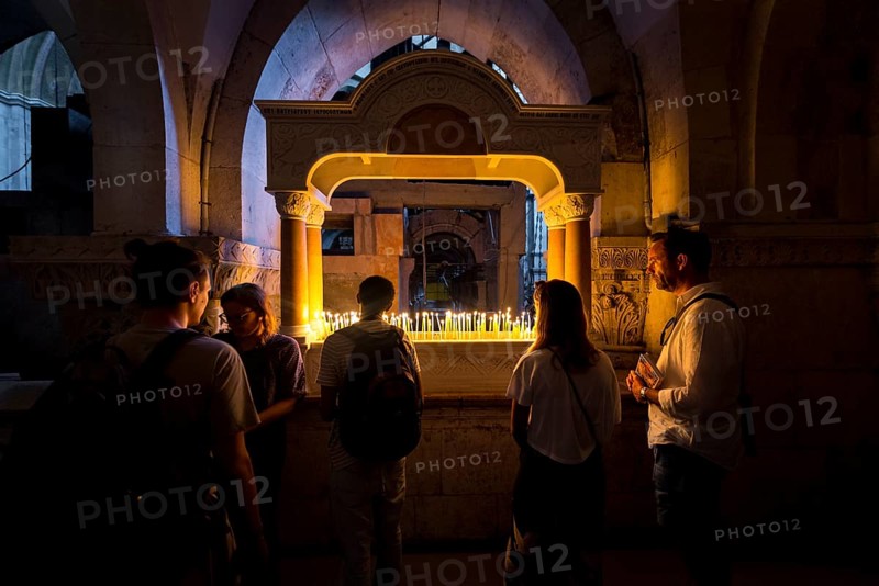 Shrine with sacrificial candles